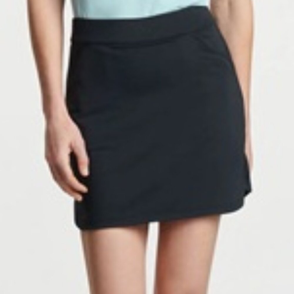 NWT Peter Millar XXL black golf skort/ 3 pockets/ pull on athletic wear stretch